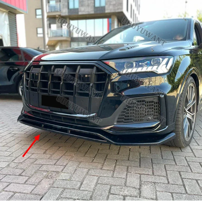 Splitter frontal ABS negro brillante para Audi SQ7 Q7 S Line 2019-2024 - imagen 3