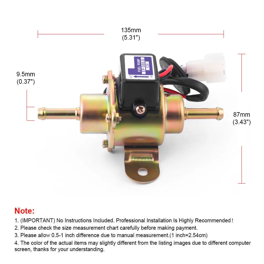 68371-51211 EP-500-0 Bomba de combustible eléctrica 12V para Kubota para Yanmar 12585-52030 12585-52031 68371-51210 035000 -0460 - imagen 5