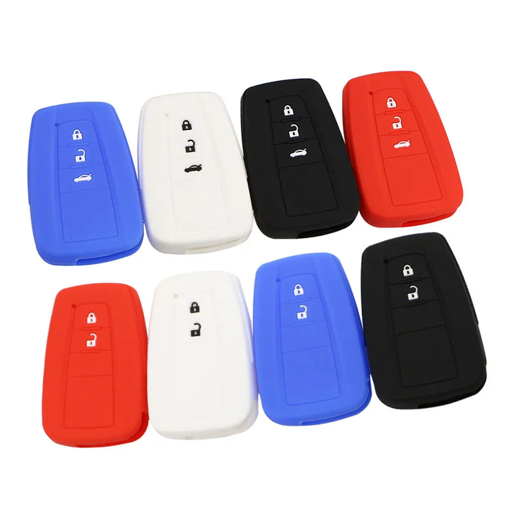 Funda de silicona para llave de coche en tono rojo