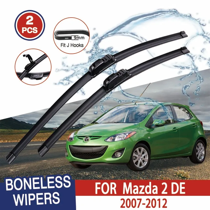 Escobillas limpiaparabrisas planas para Mazda 2 DE 2007-2012