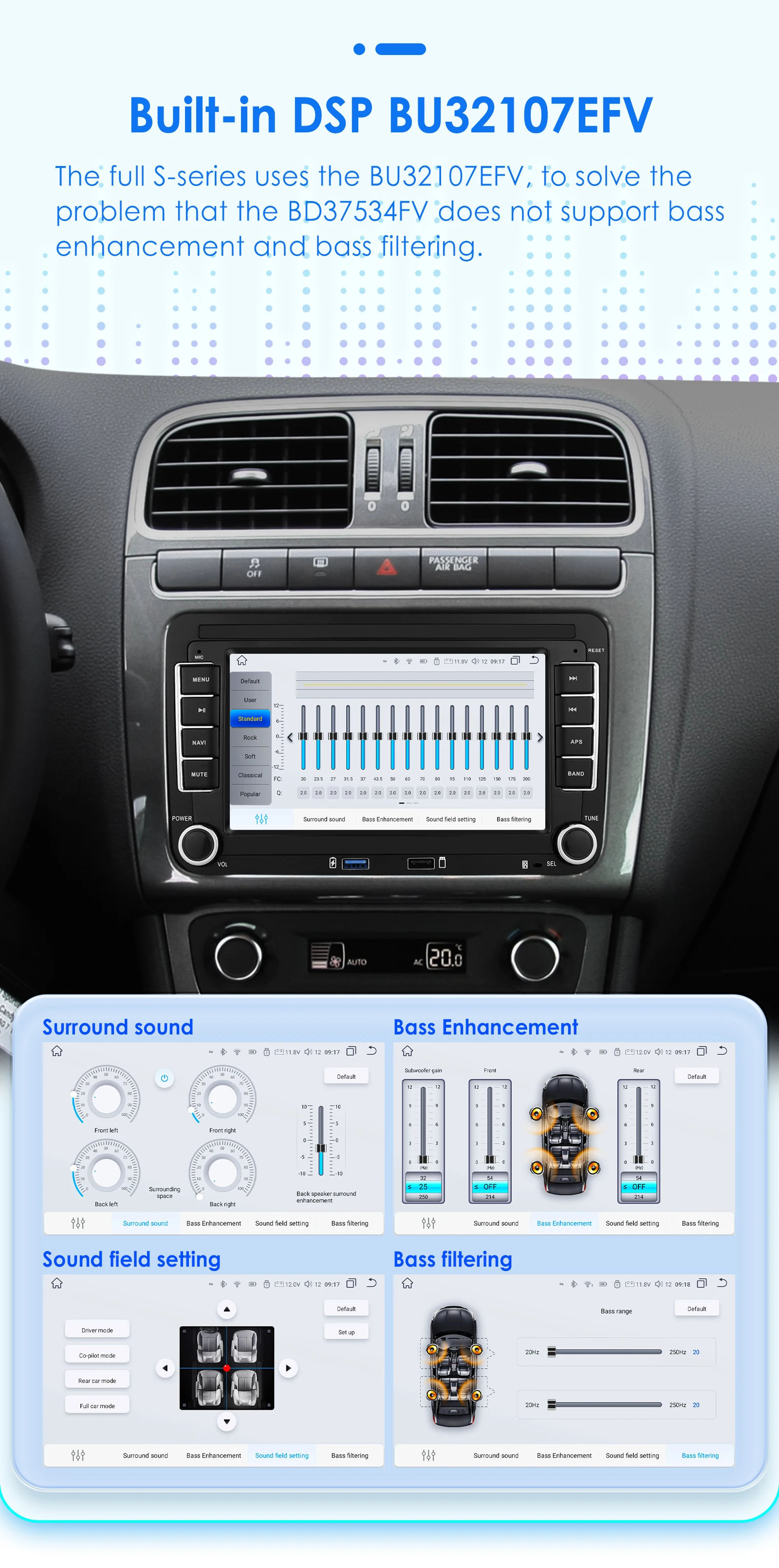 Kit autoradio Android 2DIN con GPS WiFi y Carplay – VW Golf 6, Passat, Octavia - imagen 4