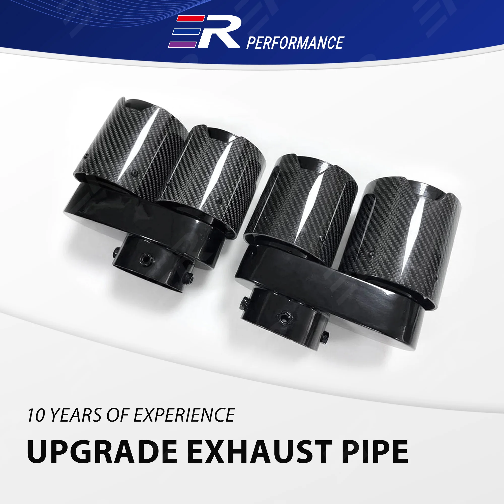 Terminal de escape ER negro de acero inoxidable 304 para BMW