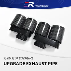 Terminal de escape ER negro de acero inoxidable 304 para BMW