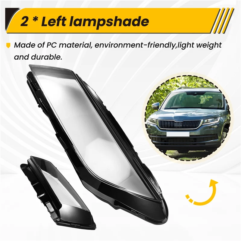 Carcasa de faro delantero con lente de cristal Skoda Kodiaq 2017-2021 - imagen 4