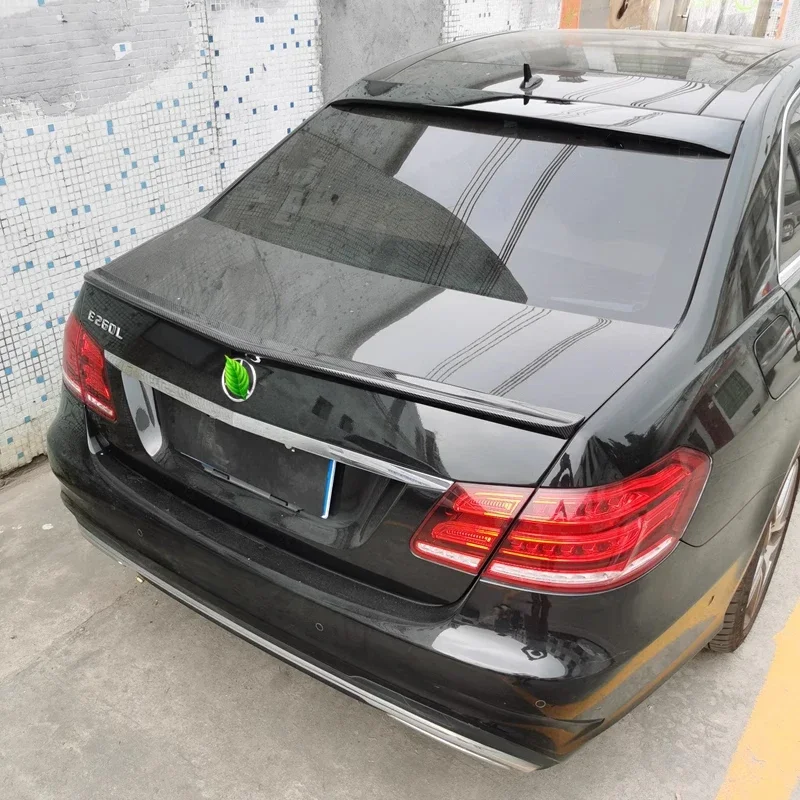 Alerón trasero W212 para Benz Clase E, aleta trasera negra brillante, accesorios de pintura de carbono, E260, E300 - imagen 4
