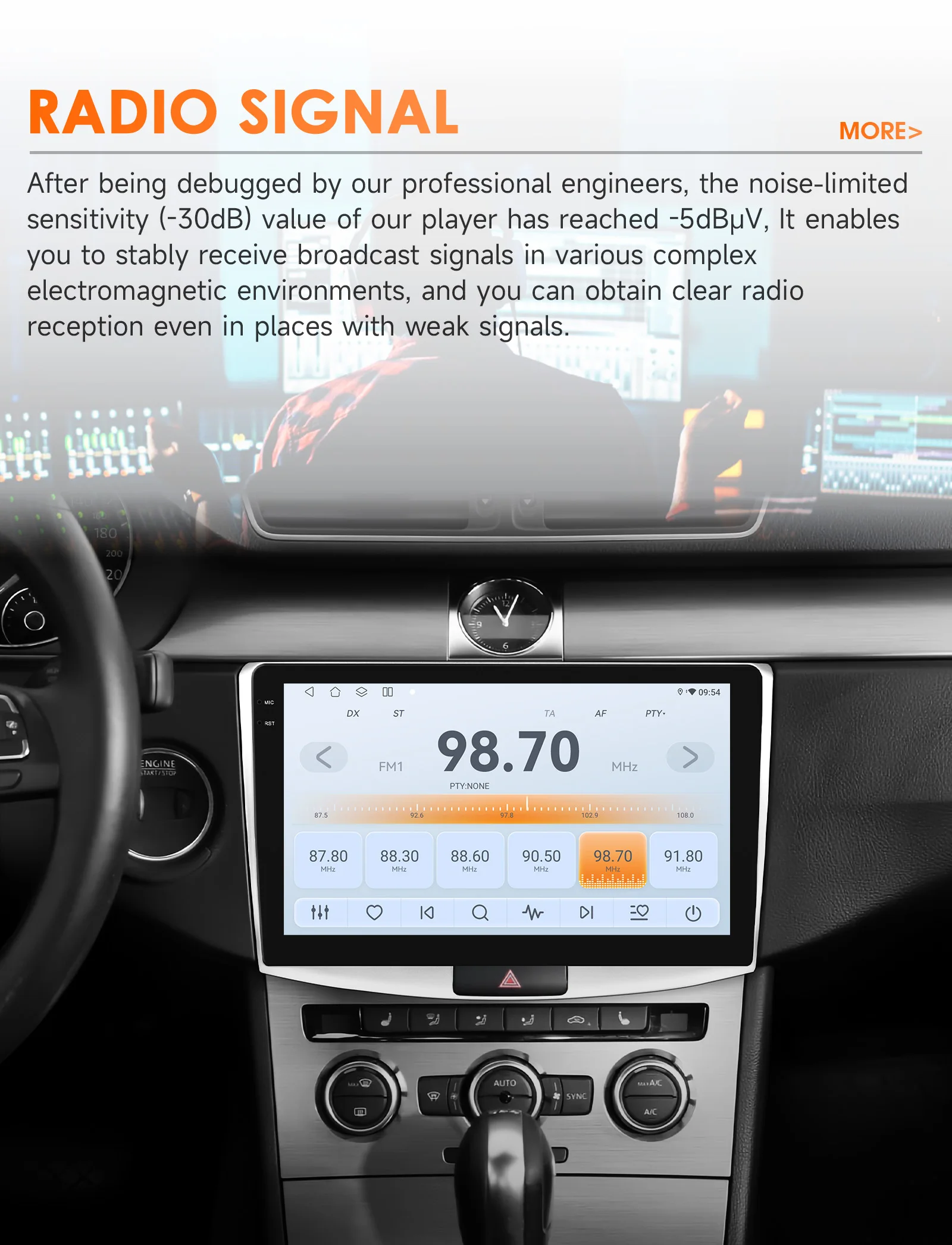 Hizpo Radio multimedia Android con CarPlay para VW Passat B7 - imagen 3