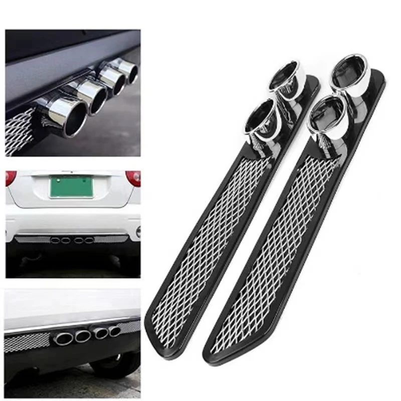 Rejillas de ventilación decorativas universales para coche, estilo escape