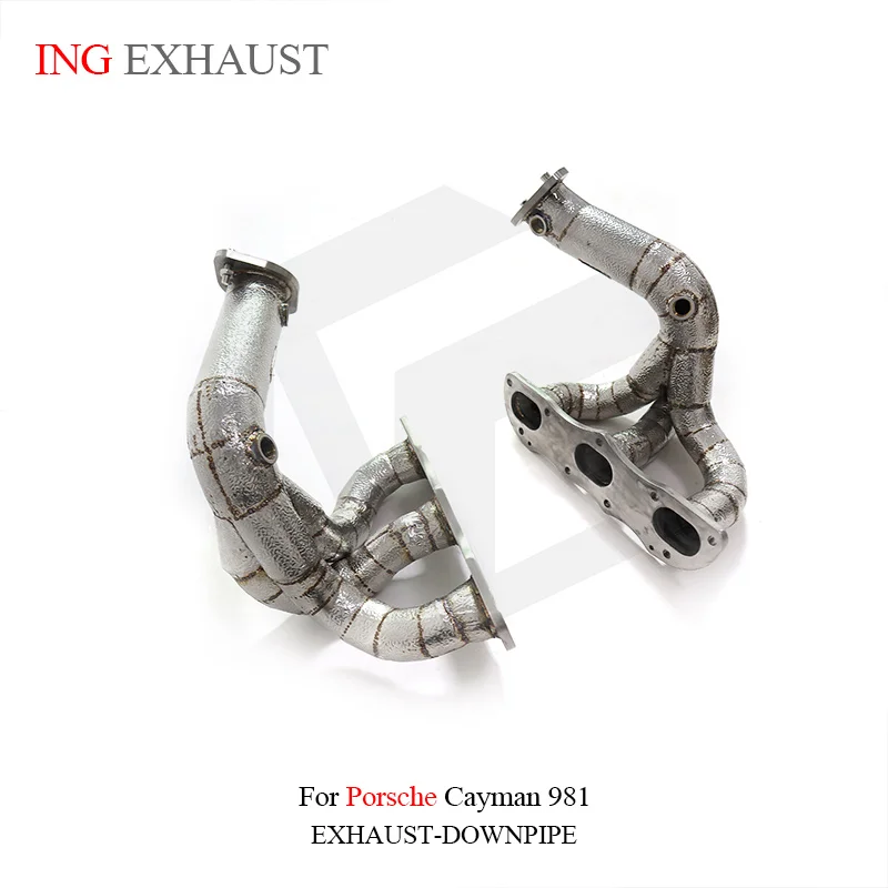 ING colector sin catalizador para Porsche Cayman 981 GTS 3.4L – SS304 - imagen 5