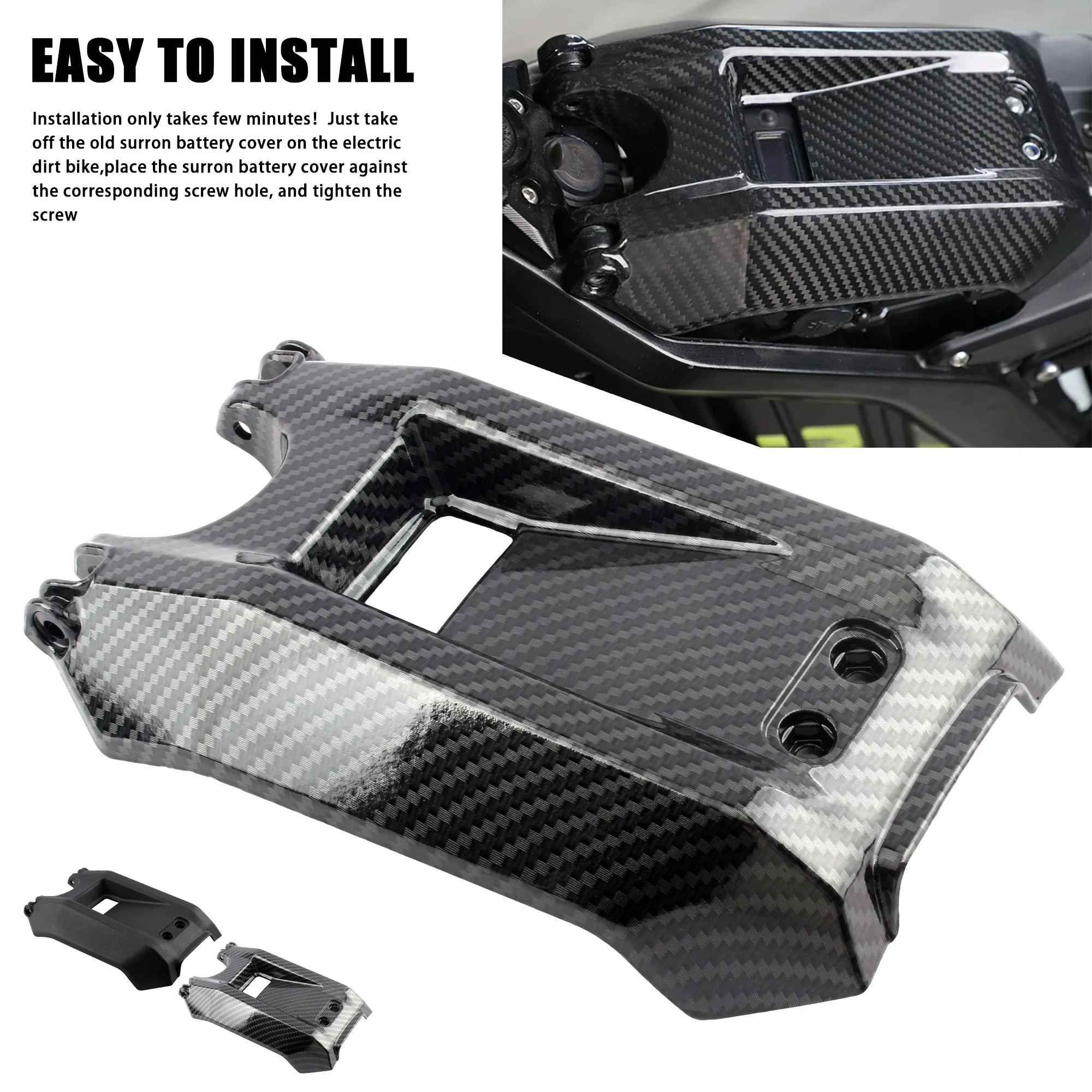 Protector de batería de carbono para Surron Light Bee S/X y Segway X260 - imagen 3