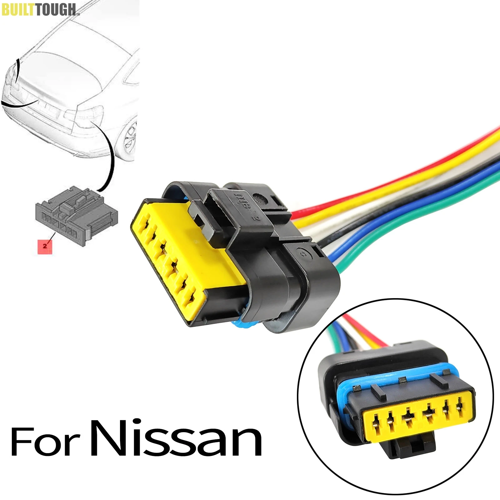Luz trasera Nissan N17 para Sunny y Almera 2012-2019 conector de pines