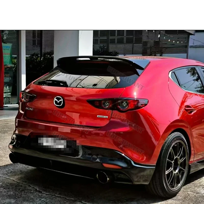 Alerón trasero de carbono negro brillante para Mazda 3 Axela 2020 - imagen 5