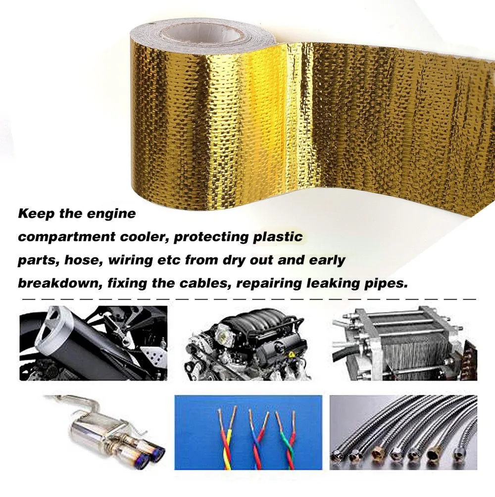 Cinta térmica escape dorada autoadhesiva para reparación - imagen 3