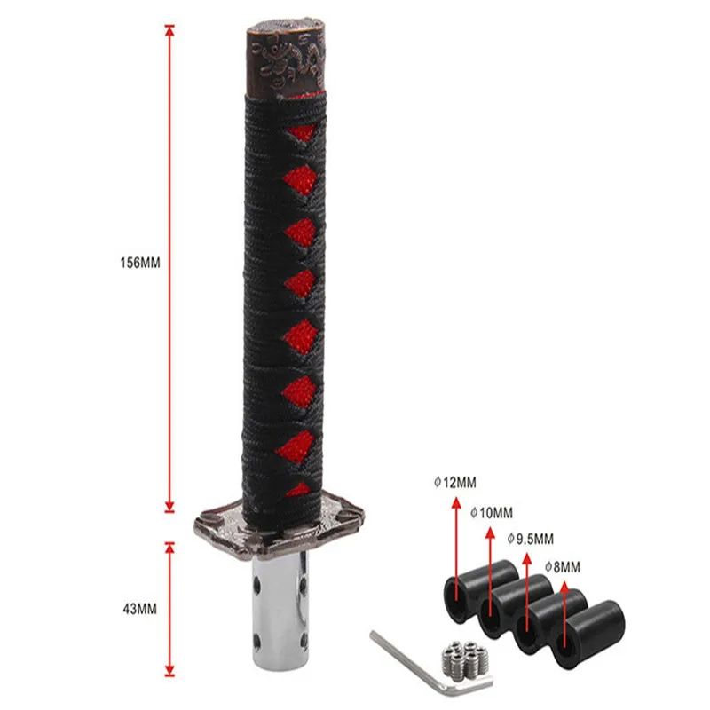 Pomo de cambio Katana JDM negro metal universal - imagen 4