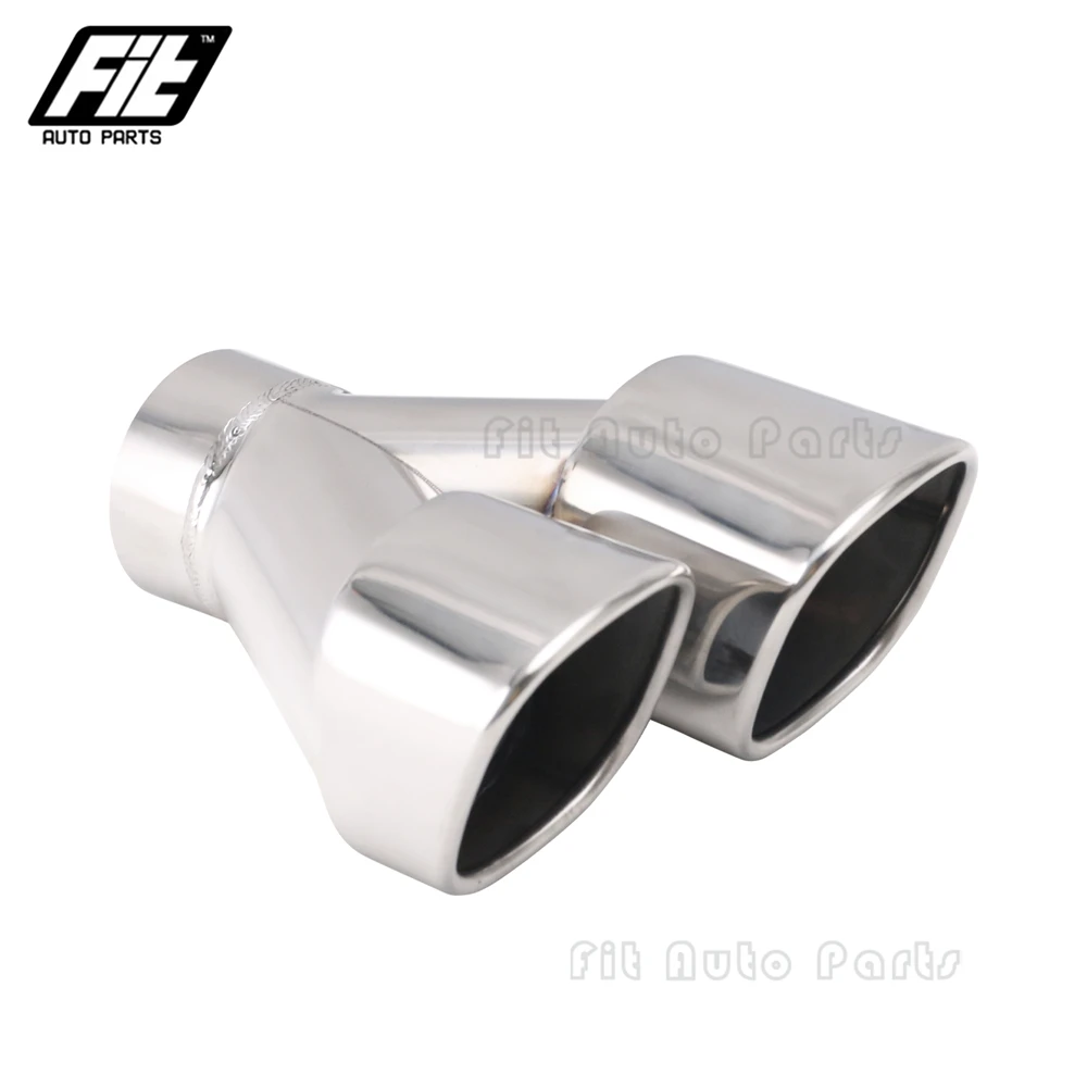 Interfaz de tubo de escape universal de doble salida en acero inox - imagen 5