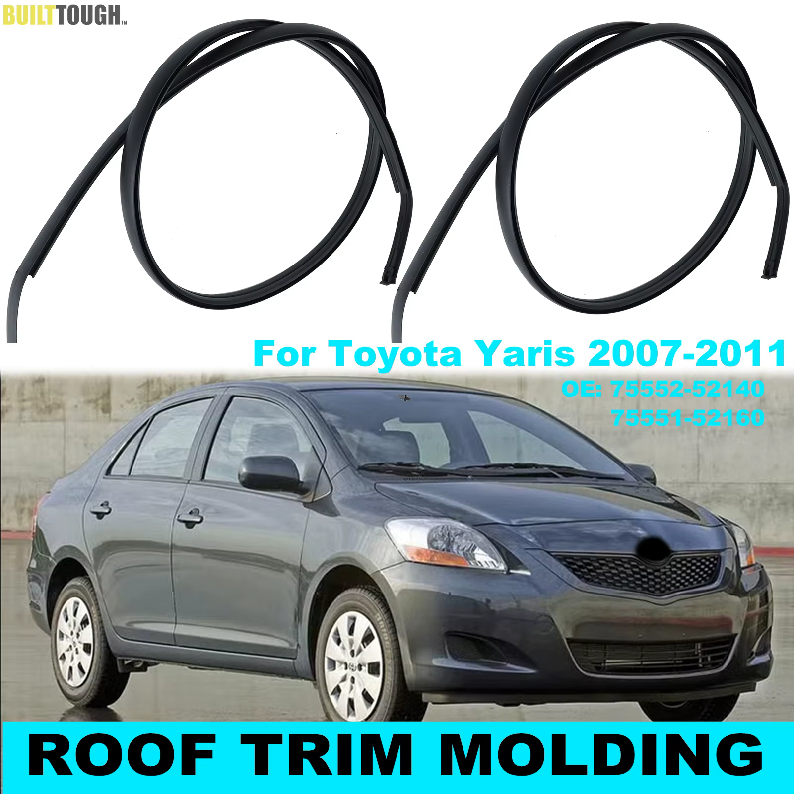 7555152160 Goma de moldura de techo Toyota Yaris 2007-2011