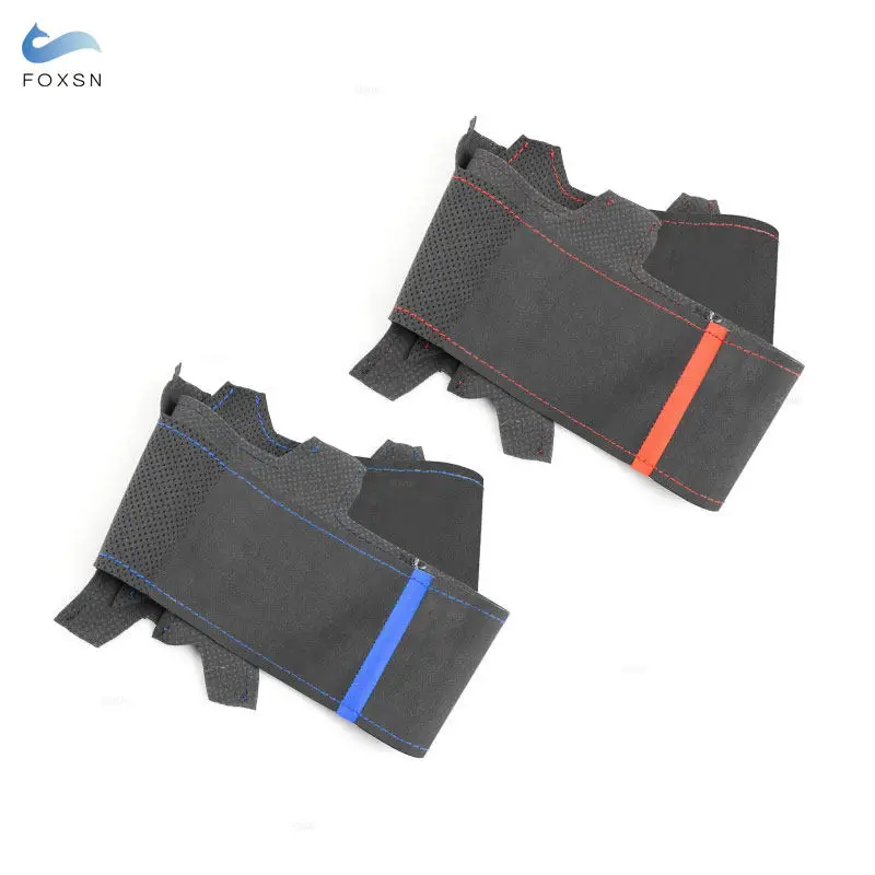 Funda de volante trenzada de cuero y ante para BMW E46, E39, X5 y Z3 - imagen 2