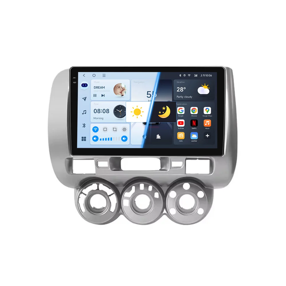 JIUYIN radio Android 13 9" CarPlay multimedia – Honda Fit Jazz 02-07 - imagen 5