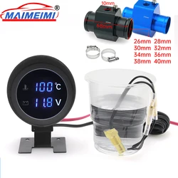 Medidor de temperatura del agua y voltaje 2 en 1 LCD universal