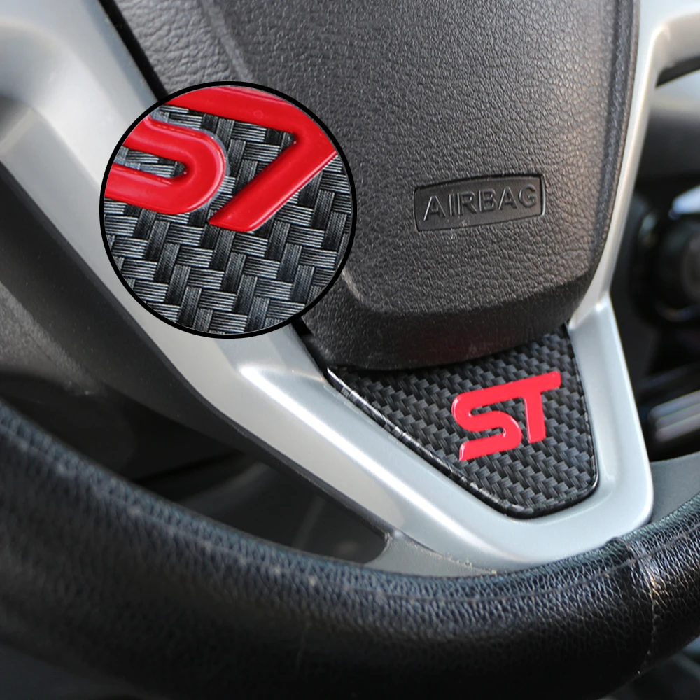 Pegatinas ST cromadas volante Ford Fiesta Ecosport 2009-2017