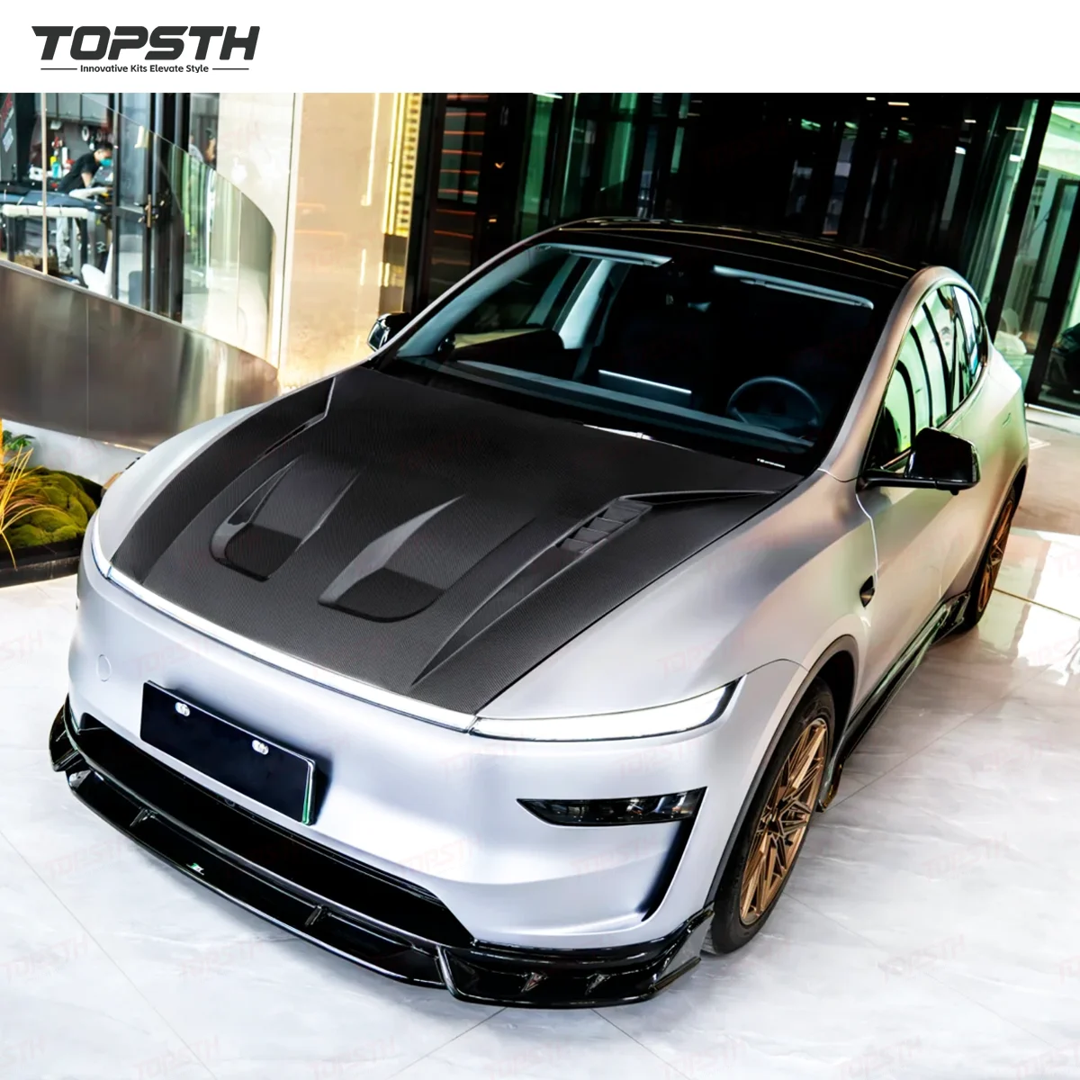 Capó fibra de carbono para Tesla Model Y 2025+ – tuning carbono - imagen 4