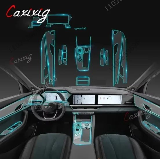 Para Geely Monjaro KX11 Xingyue L 2021 2022 2023 consola central Interior de coche película protectora transparente de TPU reparación antiarañazos