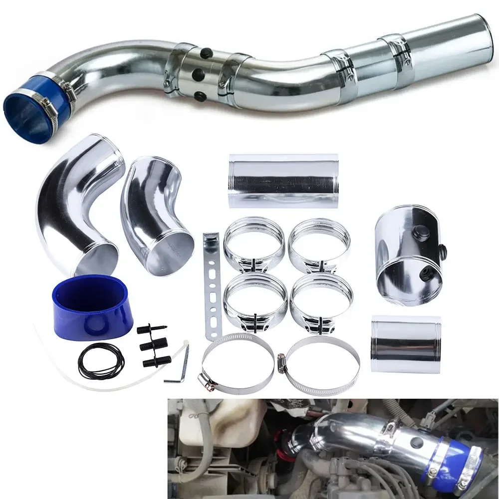 Kit de tubo de entrada de coche Universal, tubo de entrada de aire de 3 "76mm, tubo de entrada Turbo de aleación de aluminio, sistema de inyección de filtro de aire frío directo - imagen 2