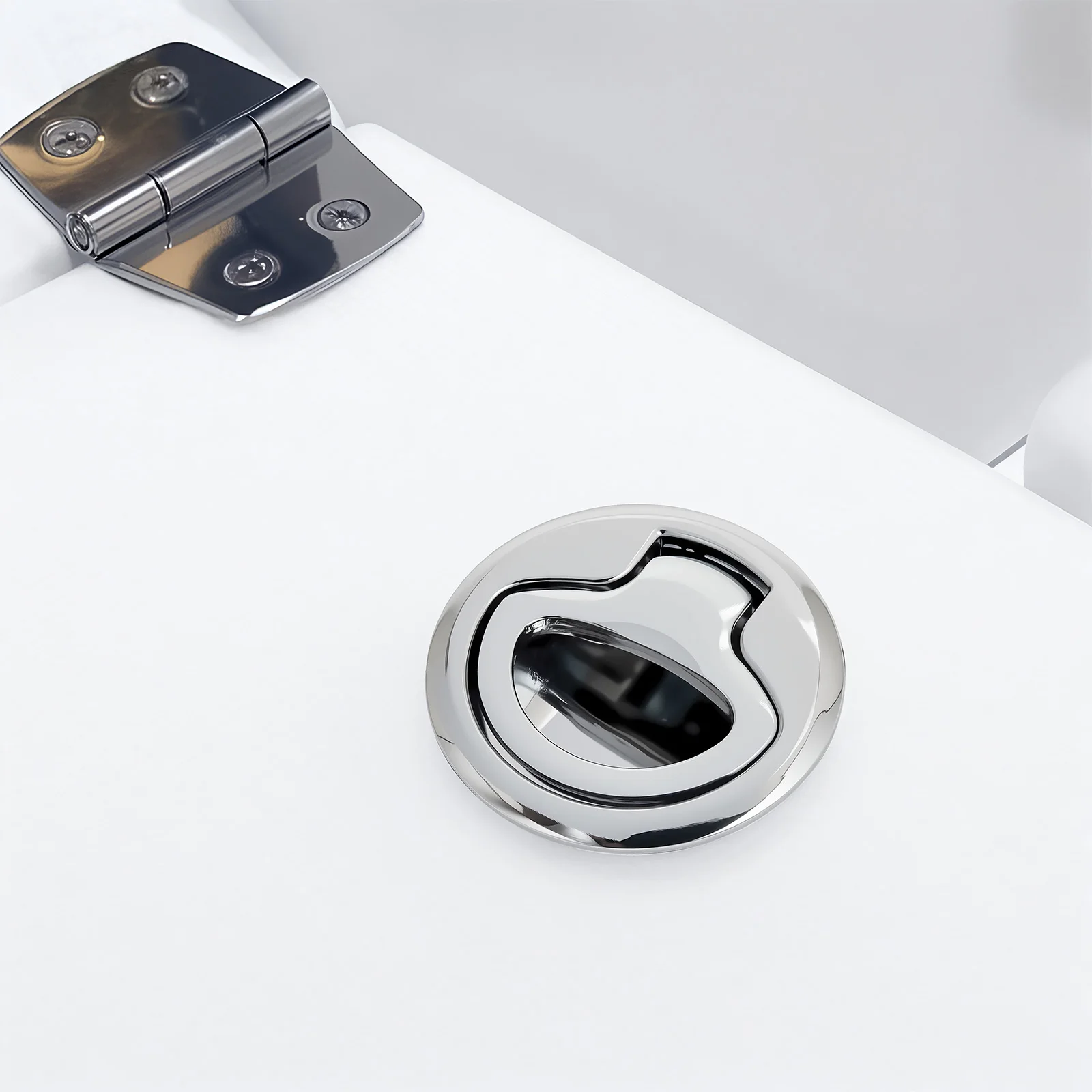 Pestillo escotilla barco - vista del pestillo cerrado