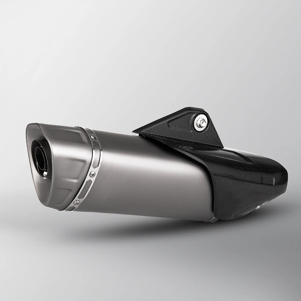 Silenciador de escape de titanio universal para moto con DB killer - imagen 4