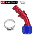 AN8 45 Degree Red