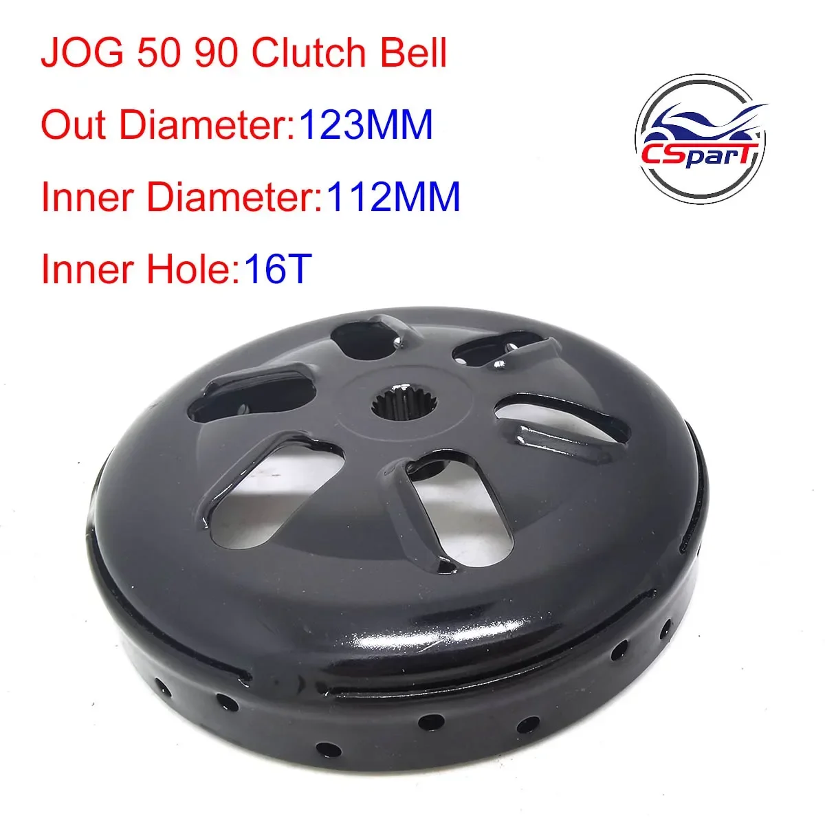 Campana de embrague CVT de alto rendimiento 123 mm 16T para Jog 90/100