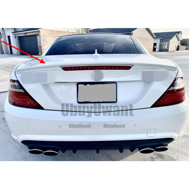 Alerón trasero fibra carbono y negro brillante para Mercedes SLK R171 - imagen 5