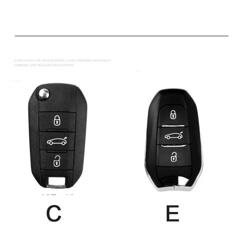 Funda carcasa llave Peugeot 208 3008 308 508 con tapa de zinc - imagen 2