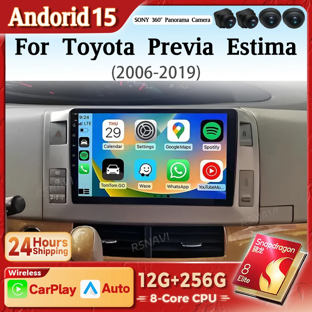 Radio multimedia CarPlay Android para Toyota Previa III XR50 2006-2019