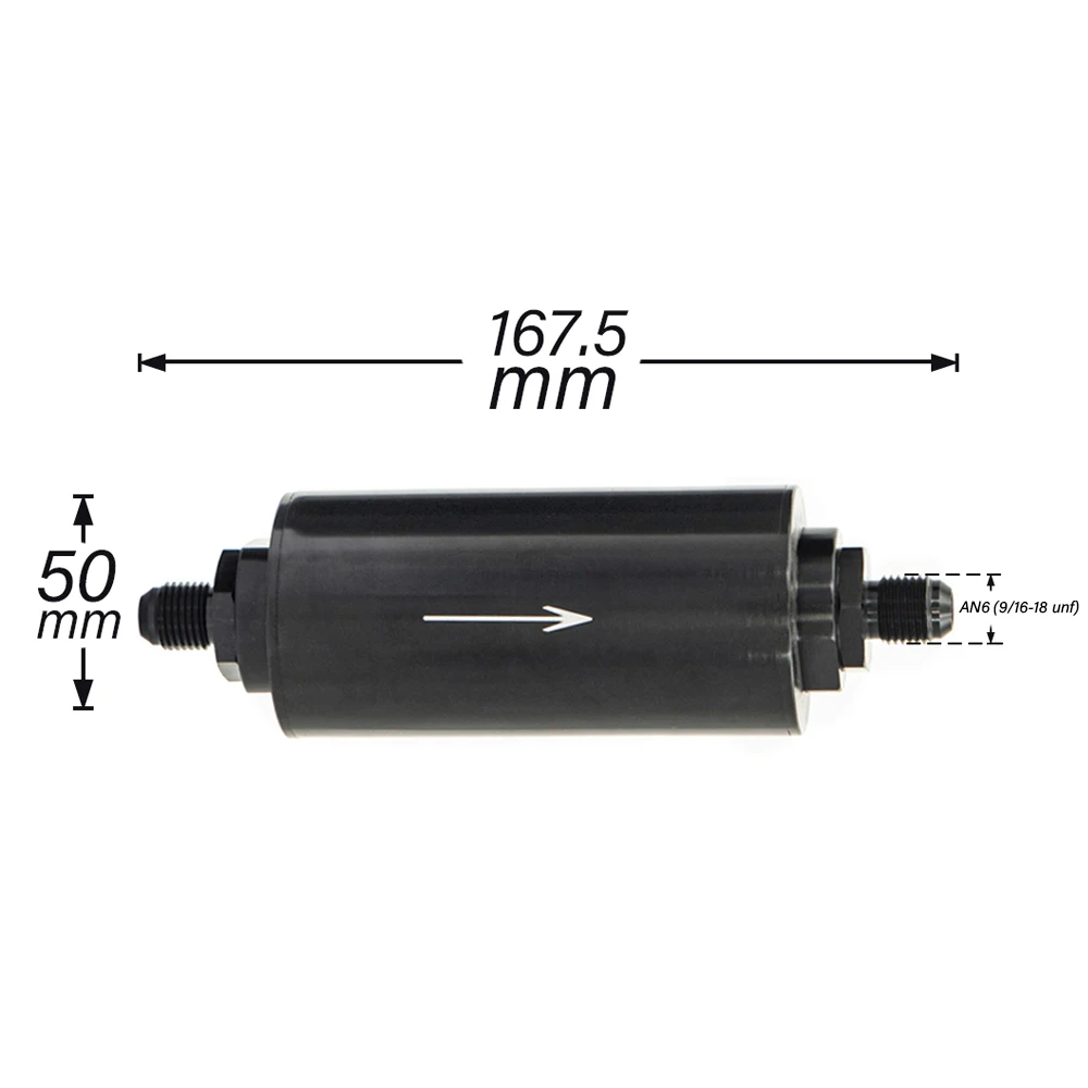 Filtro de combustible E85 en acero inoxidable, 100 micras AN6-AN10 - imagen 4