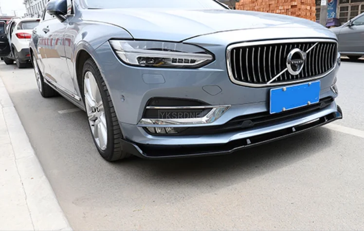 Protector de parachoques delantero para coche, alerón delantero de alta calidad, Material PP, 3 piezas, para Volvo S90, 2016, 2017, 2018, 2019 - imagen 3