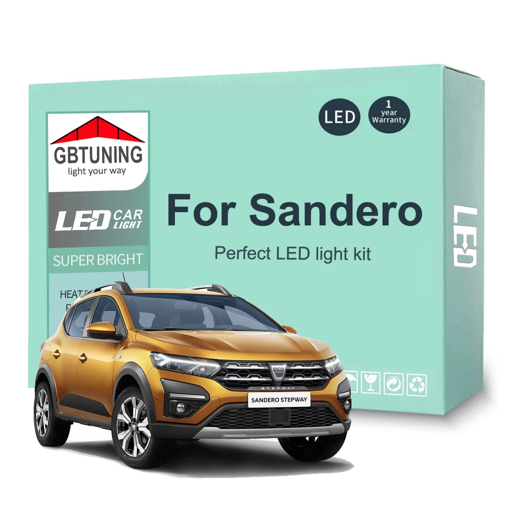 Kit de bombillas LED de interior Canbus para Dacia Sandero I/II