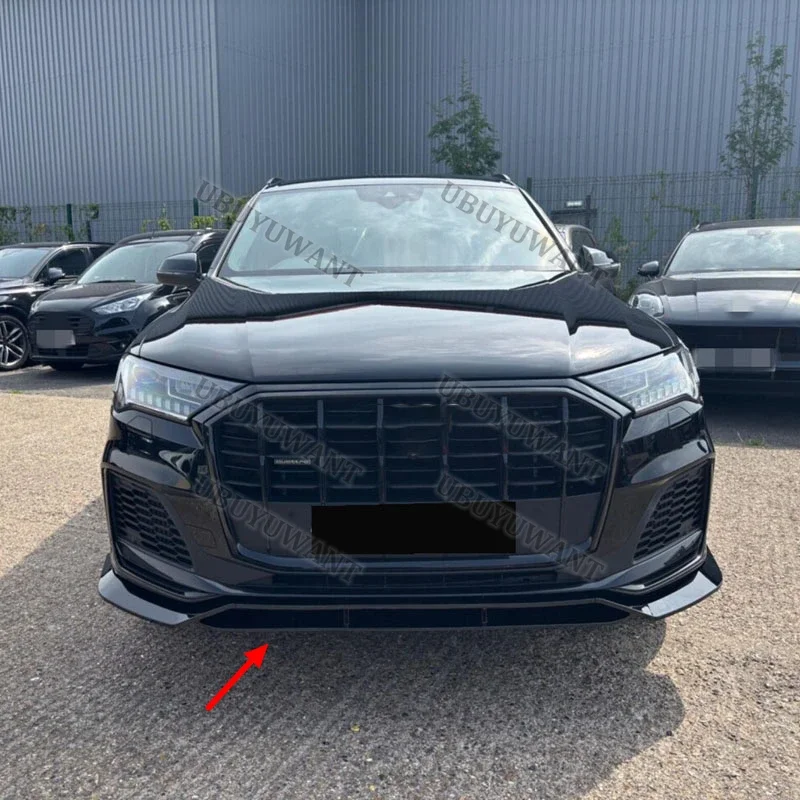 Splitter frontal ABS negro brillante para Audi SQ7 Q7 S Line 2019-2024 - imagen 5