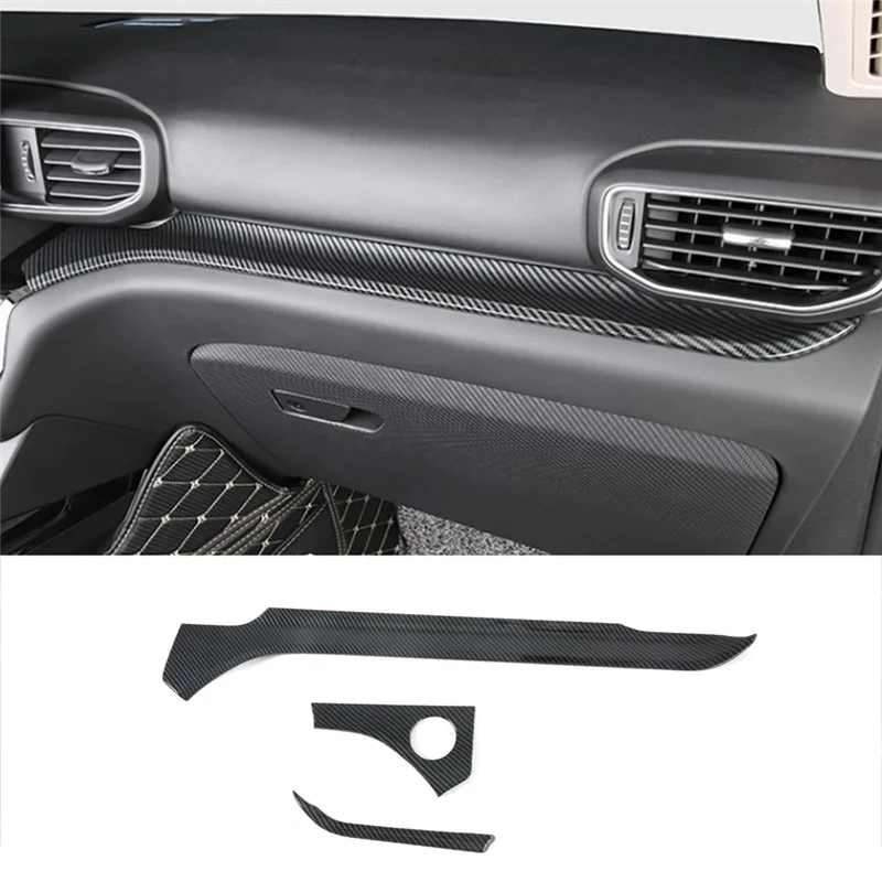 Embellecedor fibra de carbono consola central Ford Explorer