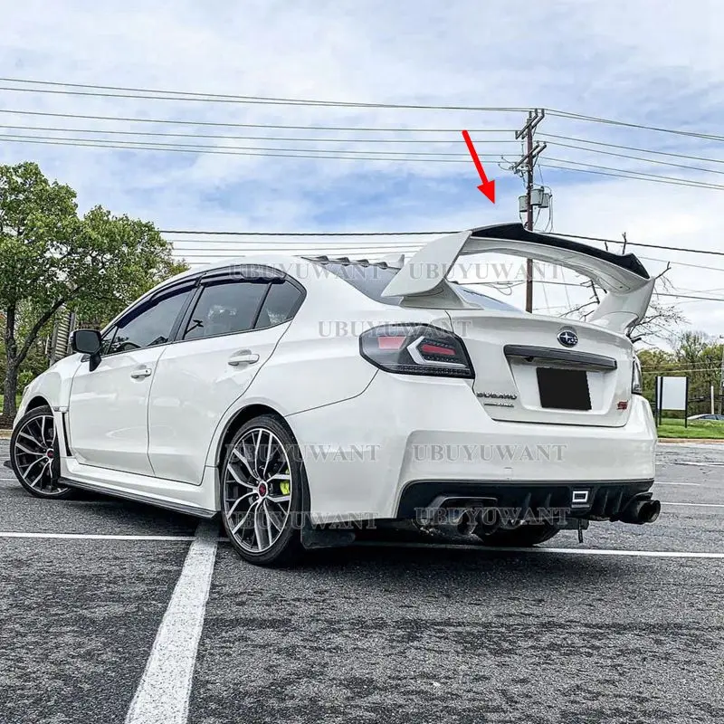 UBUYUWANT-alerón trasero de fibra de carbono Real para Subaru WRX STI 4th Gurney Flap, Spoiler de labio de maletero STI, apto para 2015, 2016, 2017, 2018, 2019, 2020 - imagen 4