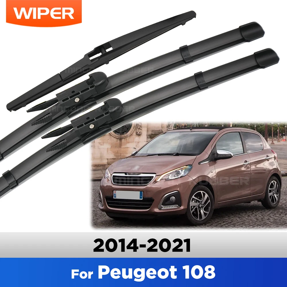 Limpiaparabrisas delantero y trasero para Peugeot 108/C1/Aygo 2014-2021