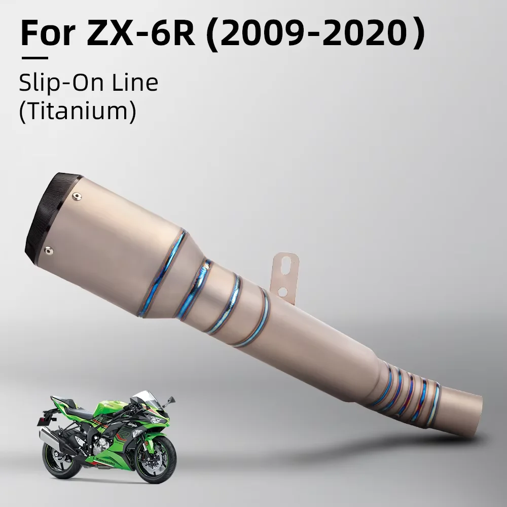 Silenciador de escape de titanio para Kawasaki ZX-6R 2009-2020 - imagen 2