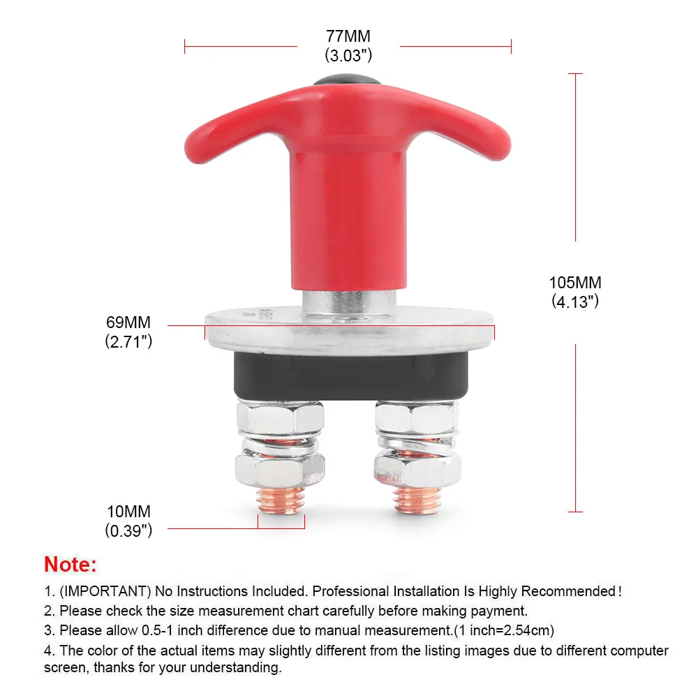 Cortacorrientes de batería 24 V y 150-250 A para coche y camión - imagen 4