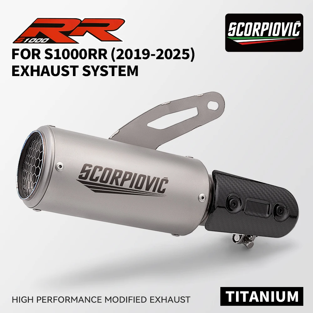 Escape de titanio Slip-on BMW S1000RR S1000R 2019-2025 motocross