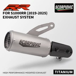 Escape de titanio Slip-on BMW S1000RR S1000R 2019-2025 motocross