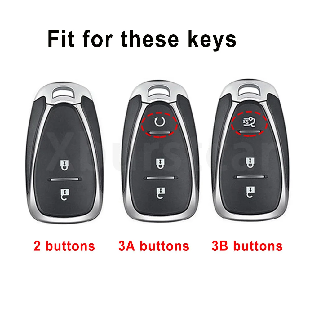 2 3 botones TPU funda para llave de coche para Chevrolet 2017-2019 Chevy Malibu Camaro Cruze Traverse Sonic Volt Bolt Equinox Protector - imagen 2