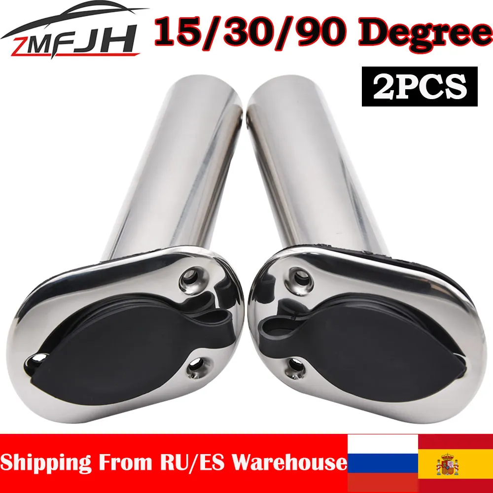 Soporte para caña de pescar de acero inoxidable, montaje empotrado