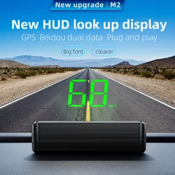 M2 Pantalla HUD GPS para parabrisas con velocímetro KM/H