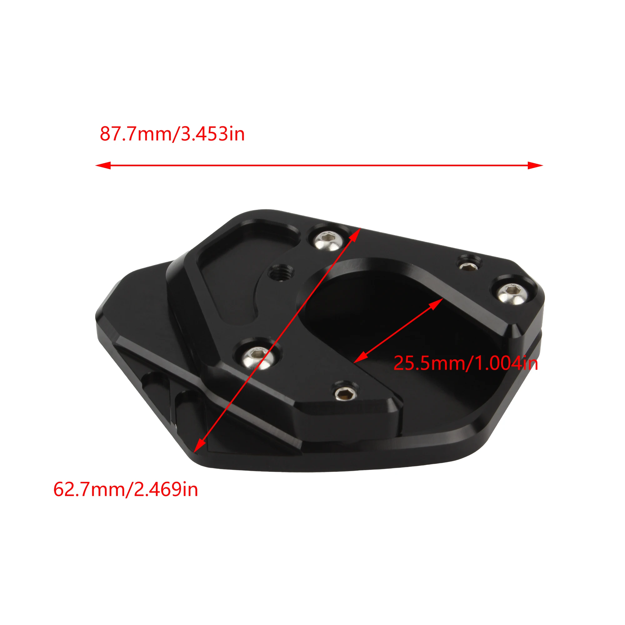 Soporte lateral ampliación KTM Duke/SMC de aluminio CNC - imagen 4