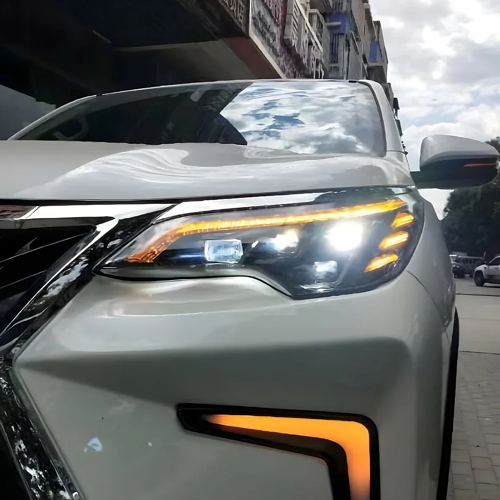 Faros delanteros LED estilo Lexus para Toyota Fortuner 2016-2020 - imagen 2
