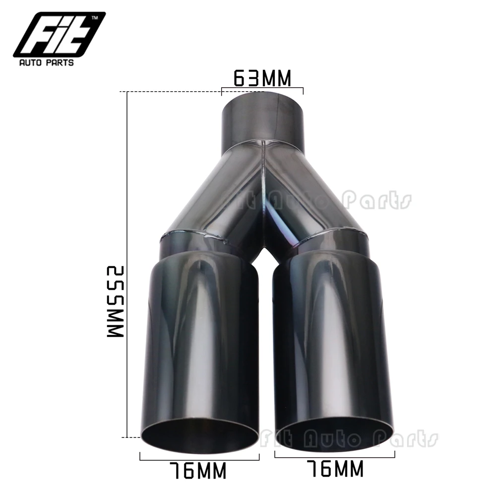 Silenciador de escape universal 63mm – entrada 76mm – acero inoxidable - imagen 2